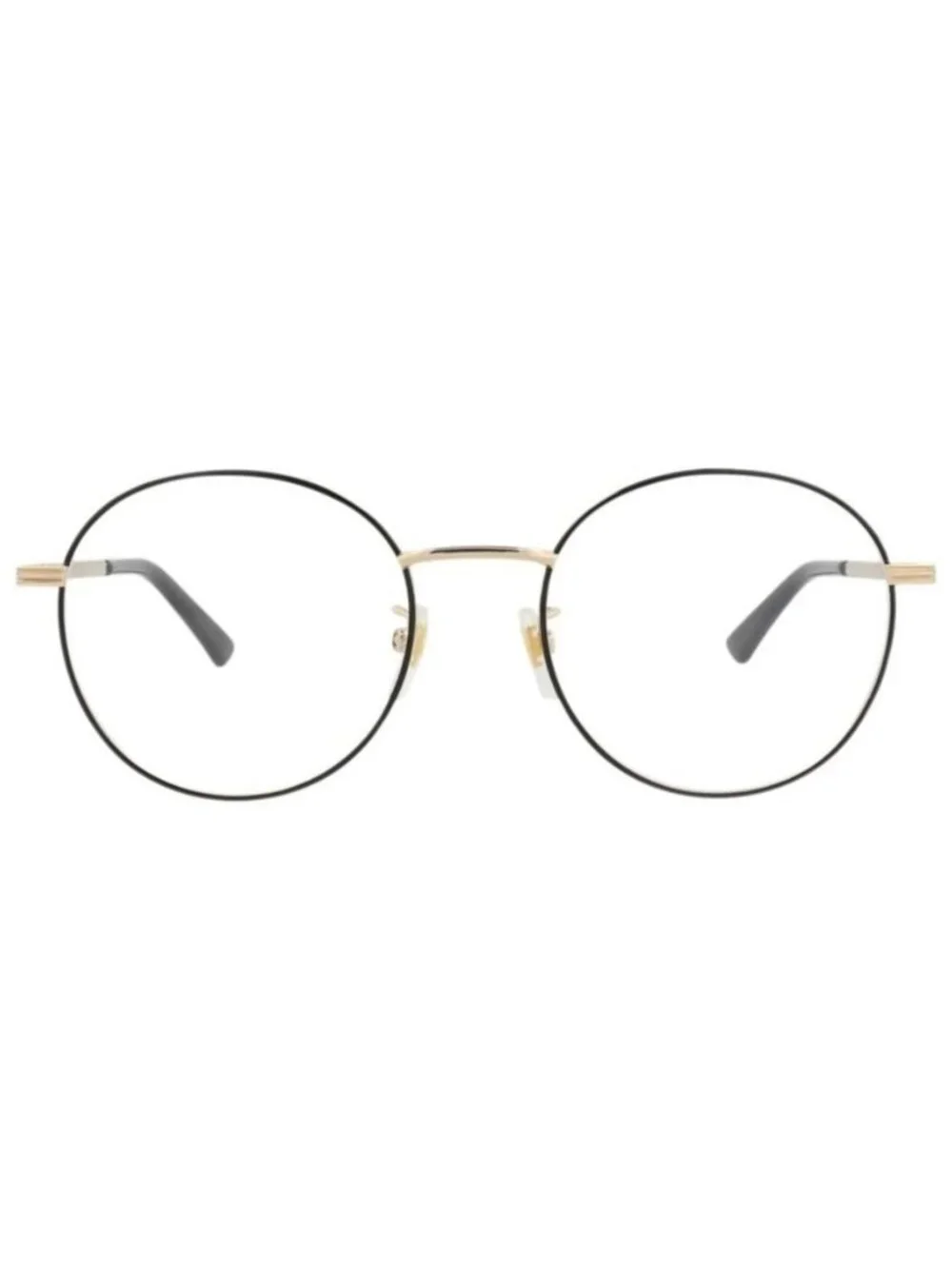 New Gucci Mens Round/Oval Black Gold Transparent Fashion Designer Eyeglasses